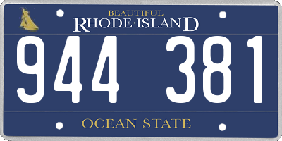 RI license plate 944381