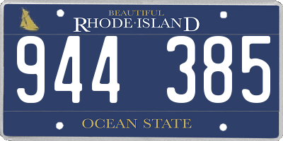RI license plate 944385