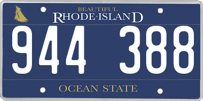 RI license plate 944388