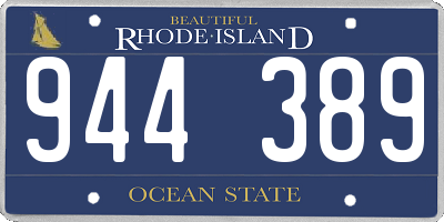 RI license plate 944389