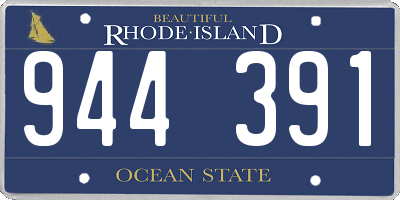 RI license plate 944391