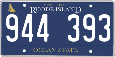 RI license plate 944393