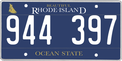RI license plate 944397