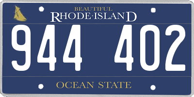 RI license plate 944402