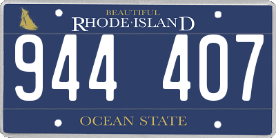 RI license plate 944407