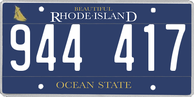 RI license plate 944417