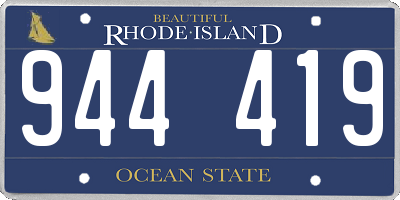 RI license plate 944419