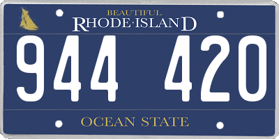RI license plate 944420