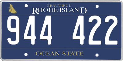 RI license plate 944422