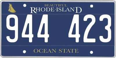 RI license plate 944423
