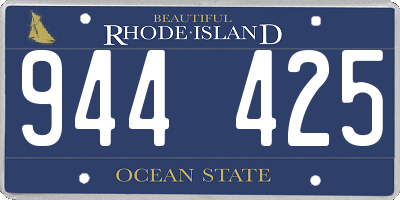 RI license plate 944425
