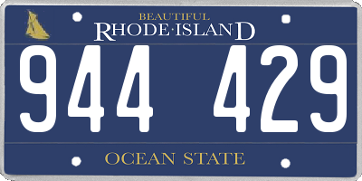 RI license plate 944429
