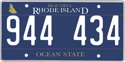 RI license plate 944434