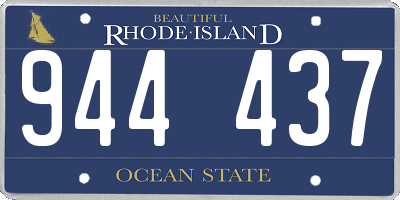 RI license plate 944437