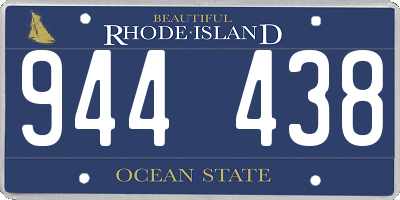 RI license plate 944438