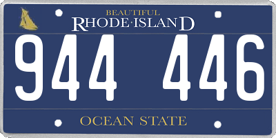RI license plate 944446