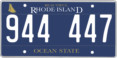 RI license plate 944447