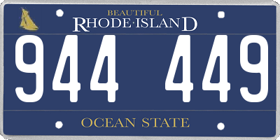 RI license plate 944449