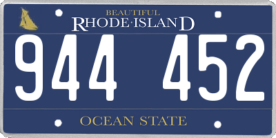 RI license plate 944452