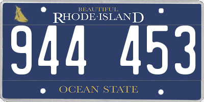 RI license plate 944453