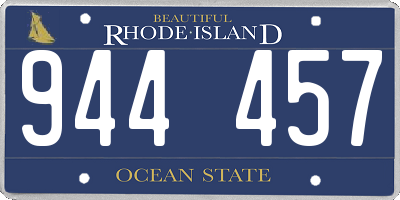 RI license plate 944457