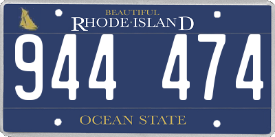 RI license plate 944474