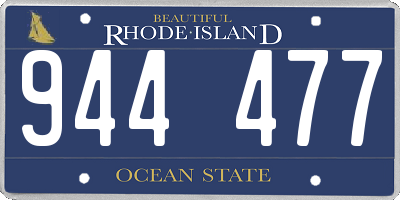 RI license plate 944477