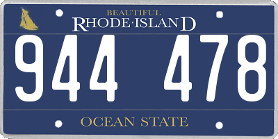 RI license plate 944478