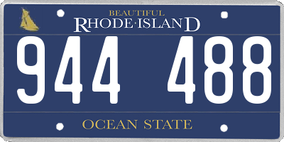 RI license plate 944488