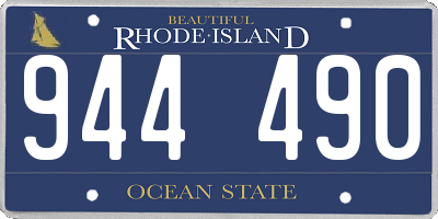 RI license plate 944490