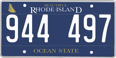RI license plate 944497