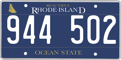 RI license plate 944502