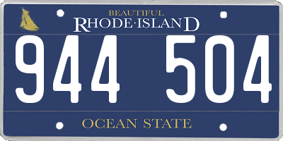 RI license plate 944504