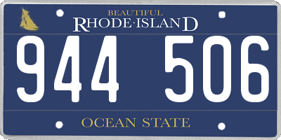 RI license plate 944506