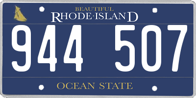 RI license plate 944507