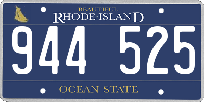RI license plate 944525