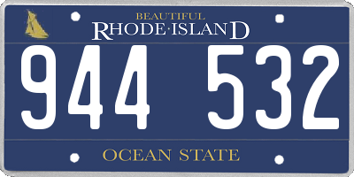 RI license plate 944532