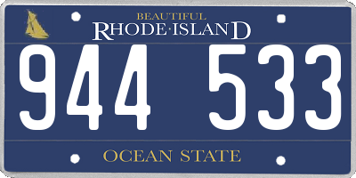 RI license plate 944533