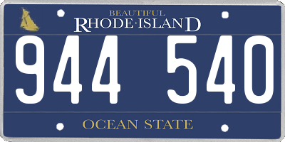 RI license plate 944540