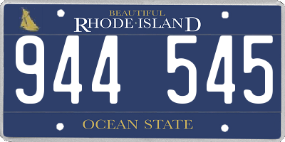 RI license plate 944545