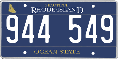 RI license plate 944549