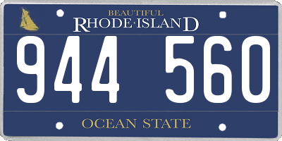 RI license plate 944560