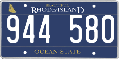 RI license plate 944580
