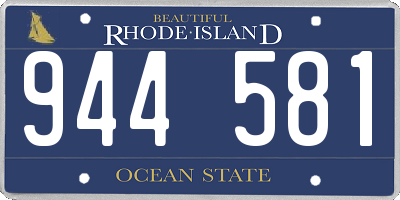 RI license plate 944581