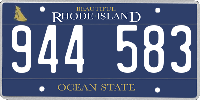 RI license plate 944583