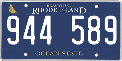 RI license plate 944589