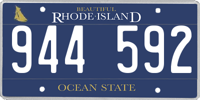 RI license plate 944592