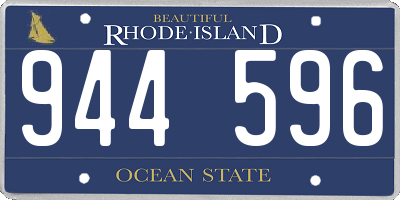 RI license plate 944596