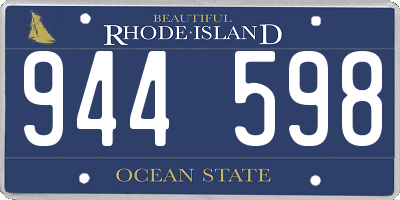 RI license plate 944598