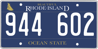 RI license plate 944602